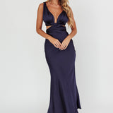 Harper Cut-Out Bow Back Maxi Dress Navy