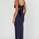 Harper Cut-Out Bow Back Maxi Dress Navy