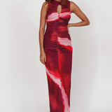 Star Keeper Bodycon Keyhole Maxi Dress Purple