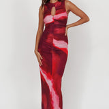 Star Keeper Bodycon Keyhole Maxi Dress Purple