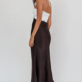 Hassie Knot Bust Halter Midi Dress Black