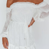 Tracee Bardot Lace Mini Dress White