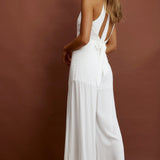 Franklin Halterneck Jumpsuit White