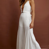 Franklin Halterneck Jumpsuit White