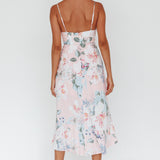 Suki Front Split Midi Dress Lily Light Pink