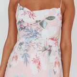 Suki Front Split Midi Dress Lily Light Pink