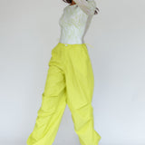 Juni Long Sleeve Low Back Mesh Bodysuit Tiger Lime