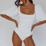 Maddi Tied Back Bodysuit White