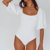 Maddi Tied Back Bodysuit White