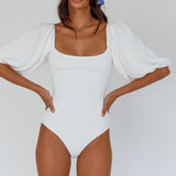 Maddi Tied Back Bodysuit White