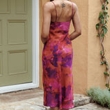 Well Versed Pleated Bust Front Split Dress Dark Rose