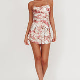 Well Versed Pleated Mini Dress Rose