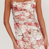 Well Versed Pleated Mini Dress Rose