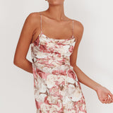 Well Versed Pleated Mini Dress Rose
