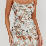 Well Versed Pleated Mini Dress Sage