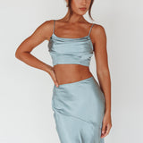 Well Versed Split Midi Skirt Sage