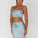 Well Versed Split Midi Skirt Sage