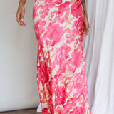 Well Versed Maxi Skirt Abstract Pink