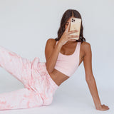 Serene Racerback Crop Top Pink