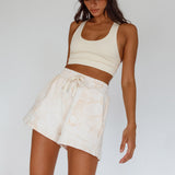 Serene Racerback Crop Top Sand