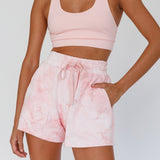 Tahlee Pocket Shorts Tie-Dye Pink