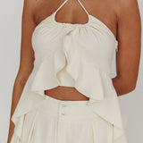 Songbird Halterneck Ruffle Cami Top