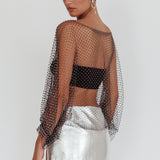 Drama, Drama Long Sleeve Fishnet Top Black