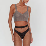 Star Rise Diamante Fishnet Skirt Black