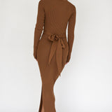 Twilight Moments Long Sleeve Knit Dress Chocolate