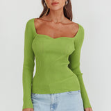 Switch Focus Long Sleeve Knit Top Matcha