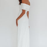 Cruising Sunset Off Shoulder Dress Off White