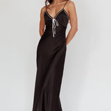 Sharla Bow Bust Maxi Dress Black