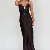 Sharla Bow Bust Maxi Dress Black