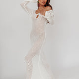 Hold My Heart Knit Maxi Dress Off White