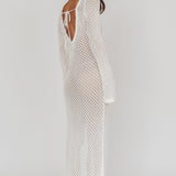 Hold My Heart Knit Maxi Dress Off White