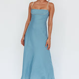 Linka Diamante Strap Maxi Dress Steel