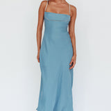 Linka Diamante Strap Maxi Dress Steel