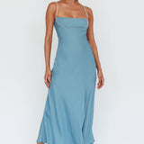 Linka Diamante Strap Maxi Dress Steel