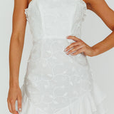 Cece Embroidered Bandeau Dress White