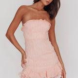 Cece Embellished Bandeau Dress Blush