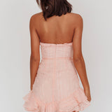 Cece Embellished Bandeau Dress Blush