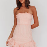 Cece Embellished Bandeau Dress Blush