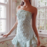 Cece Embellished Bandeau Dress Sage
