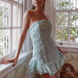Cece Embellished Bandeau Dress Sage