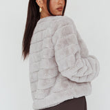 Montana Faux Fur Jacket Light Grey