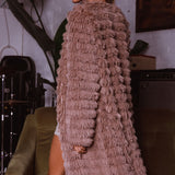 Montana Faux Fur Long Jacket Mocha