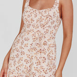 Let The Light In Ruched Bust Wide Strap Romper Orange Leopard