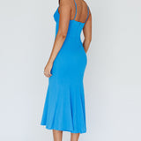 Lake Como Bodycon Maxi Dress Blue
