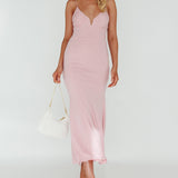 Lake Como Bodycon Maxi Dress Pink