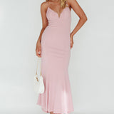 Lake Como Bodycon Maxi Dress Pink